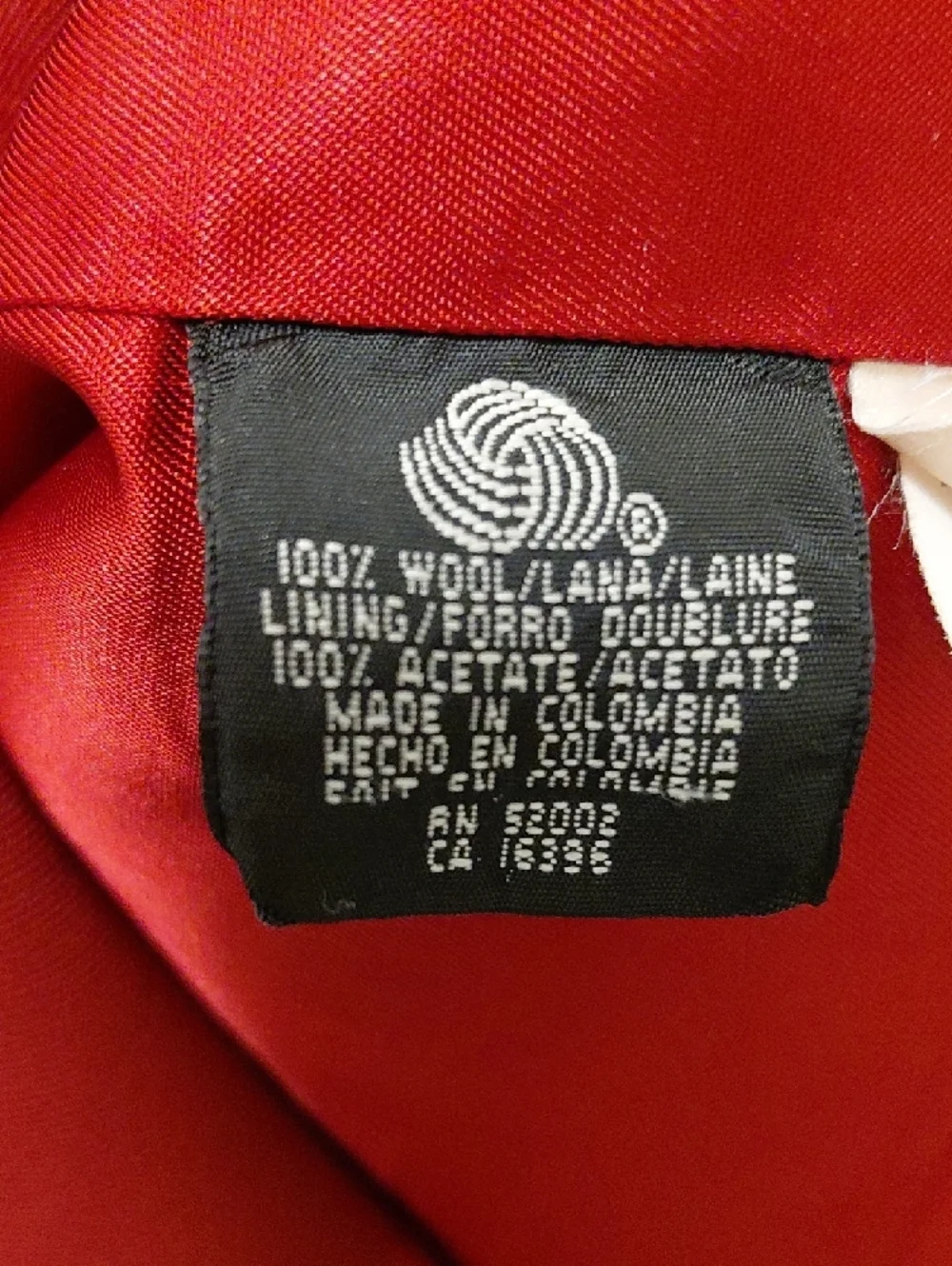 Liz Claiborne Deep Red Double-Breasted Blazer with Gold Buttons
